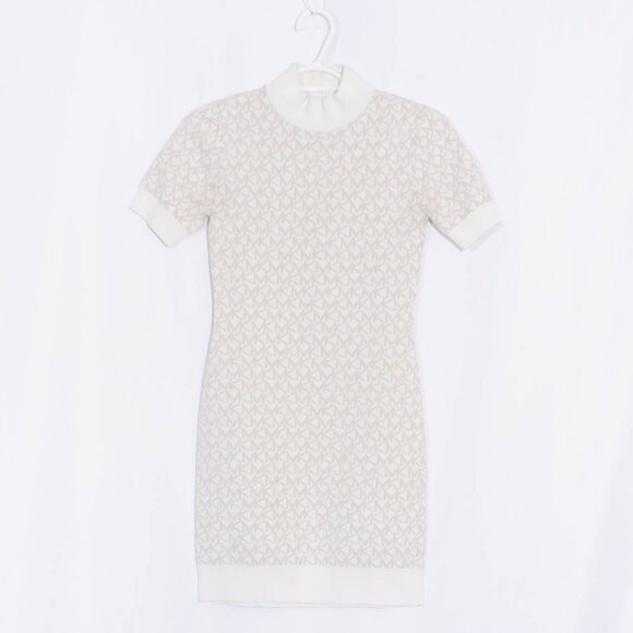 MICHAEL MICHAEL KORS Logo Jacquard Mock Neck Dress Size XS - Picture 4 of 9